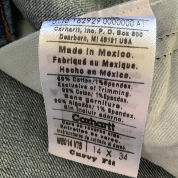 14x34 men’s carhartt boot cut jeans - Picture 4 of 6